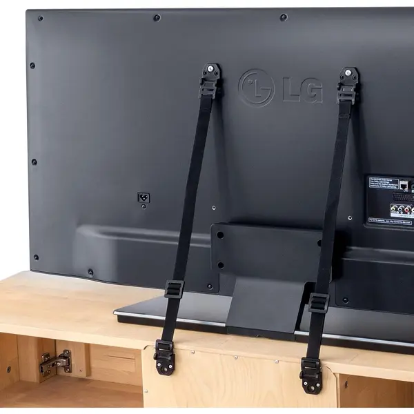 Tatkraft Protect Tv & Kast Kantelbeveiliging, Kinderbeveiliging Voor Televisies, , Wit & Zwart thumbnail