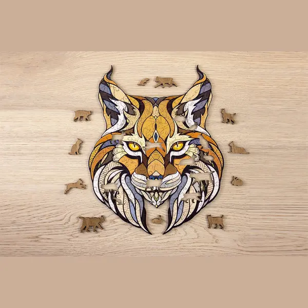 Eco-Wood-Art Eco Wood Art Houten Legpuzzel Lynx Size S, 1836, 24, 7x19, 5x0, 5cm thumbnail