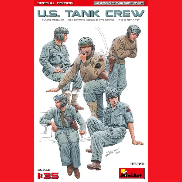 MiniArt Mini Art 35391 1, 35 Fig. Us Panzerbesatzung (5) Se-originalgetreue Nachbildung, Modellbau, Plastik Bausatz, Basteln, Hobby, Kleben, Modellbausatz, thumbnail