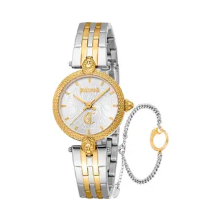 Just Cavalli Damen Analog Quarz Uhr Mit Edelstahl Armband JC1L330M0075