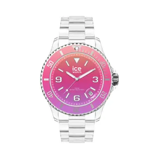 Ice-Watch - Ice Clear Sunset Pink - Women's Wristwatch With Clear Plastic Strap - 021440 (Small)