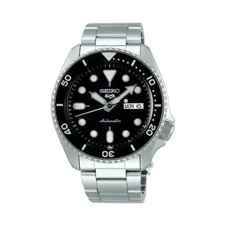 Seiko 5 Sports SRPD55K1 Men's Automatic Watch – 42.5mm Black Dial Steel Bracelet