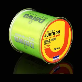 Vislijn Daiwa Justron Nylon 500m Geel 0.37mm Nylon Draad Extra Sterk 14.5kg - Visdraad Voor Zoetwater En Zoutwater