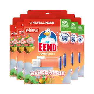 5x Wc Eend Fresh Discs Duo Navulling Mango Verse 72 Ml