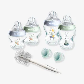 Tommee Tippee Natural Start Newborn Starter Set, 150ml And 260ml Anti-Colic Baby Bottles With Slow Teat Included, Slow & Medium-Flow Breast-Like Teats