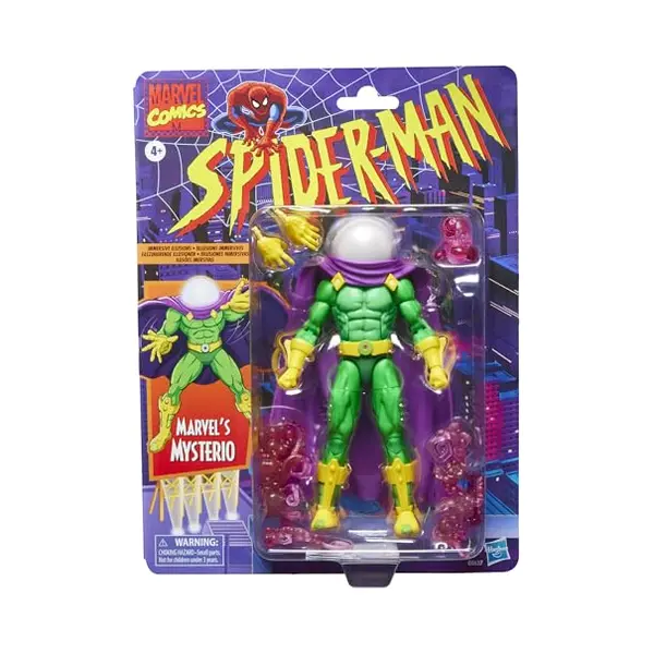 Marvel Legends Series Marvel's Mysterio, Retro Spider-Man Collectible Actiefiguur, 15, 2 Cm thumbnail