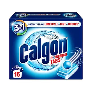 Calgon 4in1 Waschmaschinenreiniger Und Wasserenthärter Tabletten Entfernt Kalk & Gerüche Tiefenreinigung Einheiten 15 Tabletten 1 Stück (Verpackung