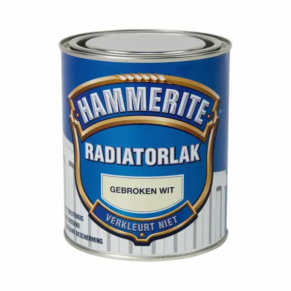 Hammerite Radiatorlak Hoogglans - Gebroken Wit - 0, 75L thumbnail