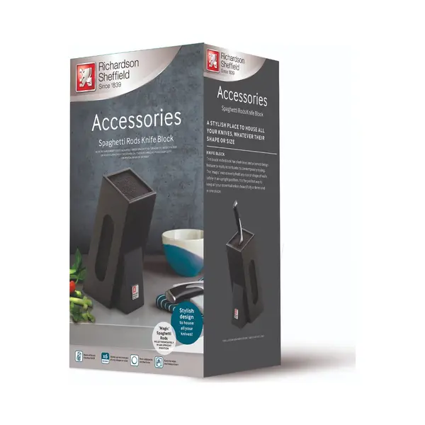 Richardson Sheffield R164HSRC58846 Knife Block With Brush Insert Unequipped Black, 15.5 X 11.5 X 26 Cm thumbnail