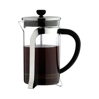 Café Olé Mode Cafetière, Glass Body With Stunning Stainless Steel Body And Mesh Filter, 350ml (3 Espresso Cups Or 1 Mug)