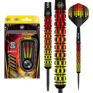 Winmau Firestorm Flame 22 Gram Professional Tungsten Darts Set With Flights And Stems (Shafts)