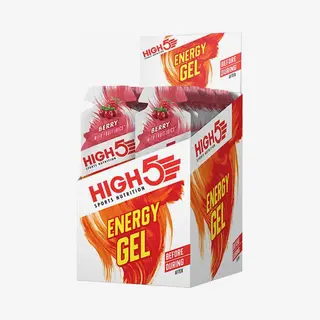 HIGH5 - Isotonic Energy Gel Aqua Met Cafeïne - Energie Gel Met Koolhydraten - Isotone Sportgel - Berry Smaak - Hardlopen & Wielrennen - 20 X 66ml