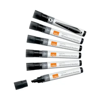 Nobo Liquid Ink Whiteboard Pens Chisel Tip 10 Pack