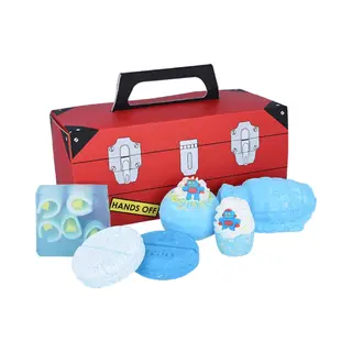 Bomb Cosmetics Vaderdag Bad Geschenkset "Hammer Time Tool Box" Met Handgegoten Zeep, Bath Bombs En Meer!