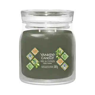 Yankee Candle 2642887E wax candle Round Cypress, Olive Green, Transparent 1 pc(s)