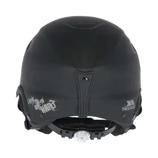 Trespass Unisex Ski Helmet Skyhigh - White/Black/Brown, Goggle Retainer, Removable Ear Pads, Quick Release Buckle, Ce EN1077, Adjustable Fit, M/L,