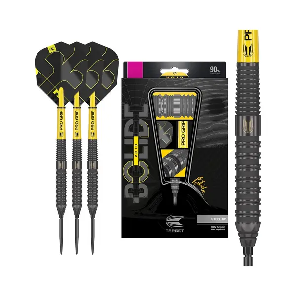 Target Darts Bolide Void 90% Tungsten Dart Set, Stahlspitzen-Swiss-Point-Darts | Barrel 02, 22G | Professionelle Dart-Sets, Schwarze Darts, thumbnail