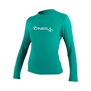 O'Neill Wms Basic Skins Long Sleeve Sun Shirt - Light Aqua, M