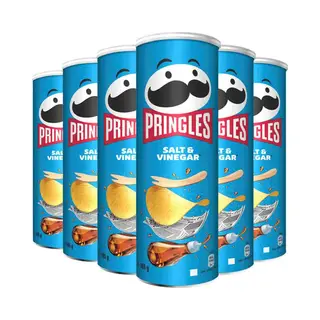 6x Pringles Chips Salt&Vinegar 165 Gr