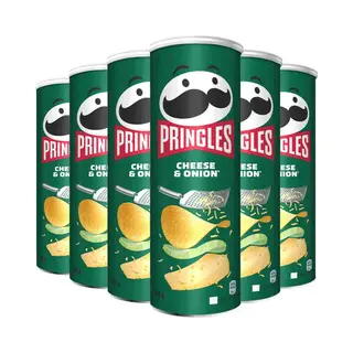 6x Pringles Chips Cheese&Onion 165 Gr