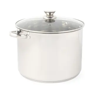 Russell Hobbs Classic Collection 30 Cm Suppentopf – Kochtopf Aus Edelstahl, Deckel Aus Gehärtetem Glas Mit Dampfauslass, 15 Liter