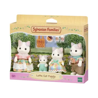 Sylvanian Families Latte Cat Family