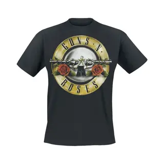 Guns N' Roses T-shirt - Distressed Bullet - M Tot 4XL - Zwart