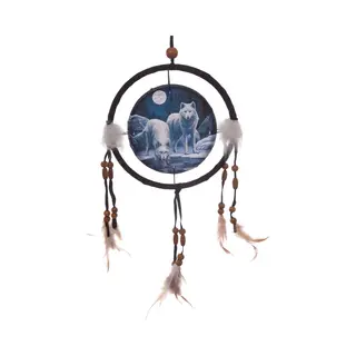 Puckator Traumfänger Warriors Of Winter Lisa Parker, Fabric/Feathers/Plastic, Schwarz, 16 Cm