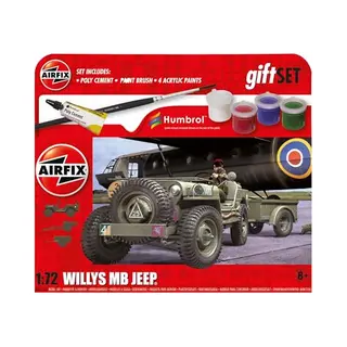 Airfix A55117A Hanging Gift Set - Willys Mb Jeep 1, 72 Model Kit
