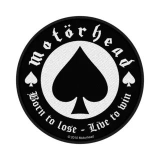Motörhead Born To Lose Patch Black White