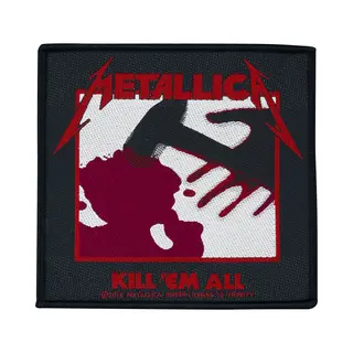 Metallica Kill 'Em All Patch Schwarz Weiß Rot
