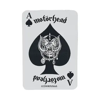 Motörhead Ace Of Spades Card Patch Weiß Schwarz