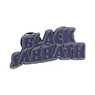 Black Sabbath Purple Wavy Logo Unisex Pin Lilac, Zinc Alloy,