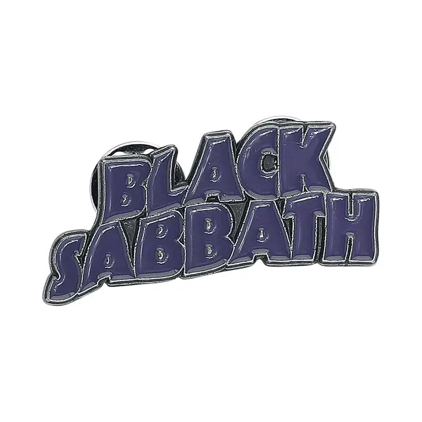 Black Sabbath Purple Wavy Logo Unisex Pin Lilac, Zinc Alloy, thumbnail