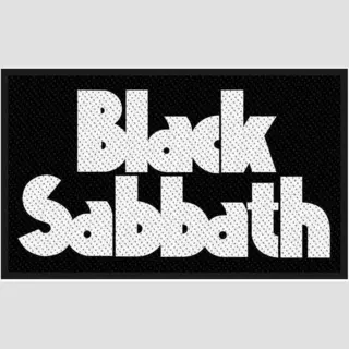 Black Sabbath Black Sabbath Logo Patch Schwarz Weiß