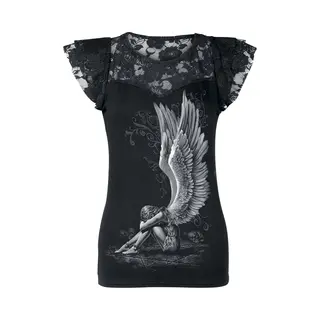 Spiral Enslaved Angel T-Shirt Black