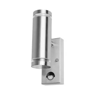 Integral Buiten Wandlamp Met Sensor IP54 Up&Down Voor 2x GU10 Led Lamp (niet Inbegrepen) Buitenlamp | 2x GU10 | Max 2x 5W Exclusief
