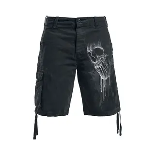 Spiral Shorts - Bat Curse - S Tot M - Voor Mannen - Zwart