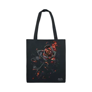 Spiral Burnt Rose Unisex Linnen Tas - Zwart - Standard