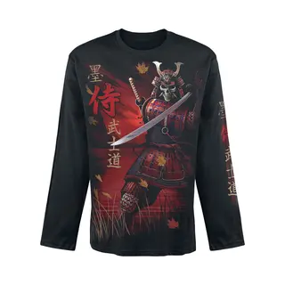 Spiral Samurai Long-sleeve Shirt Black