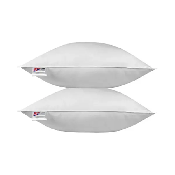 Homescapes Duck Feather Euro Continental Square Pillow Pair - 80Cm X 80Cm In White thumbnail