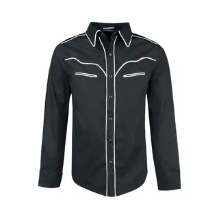 Banned Plain Trim Longsleeve Black White