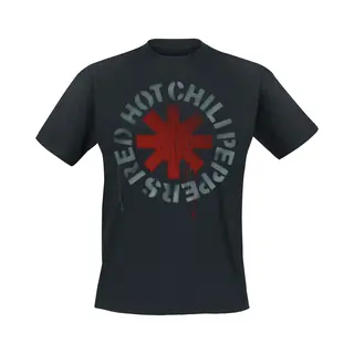 Red Hot Chili Peppers Stencil Black T-Shirt Black