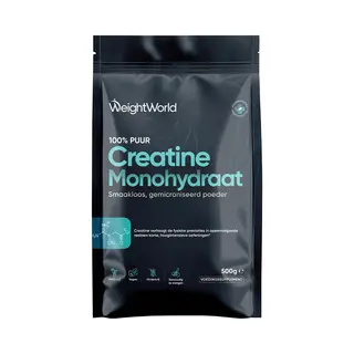 WeightWorld Creatine Monohydraatpoeder 500 G – Gemicroniseerd Veganistisch Creatine 165 Porties Met Doseerlepel – Eiwitten Voor Krachttraining, Spierkracht