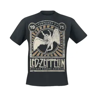 Led Zeppelin Madison Square Garden 1975 T-Shirt Black
