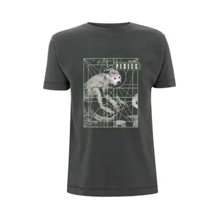 Rock Off officially licensed products Pixies Monkey Grid Männer T-Shirt Charcoal M 100% Baumwolle Band-Merch, Bands