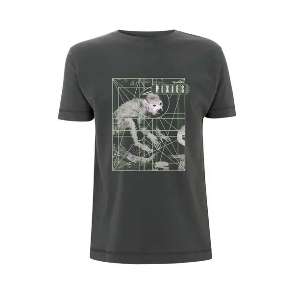 Rock Off officially licensed products Pixies Monkey Grid Männer T-Shirt Charcoal M 100% Baumwolle Band-Merch, Bands thumbnail