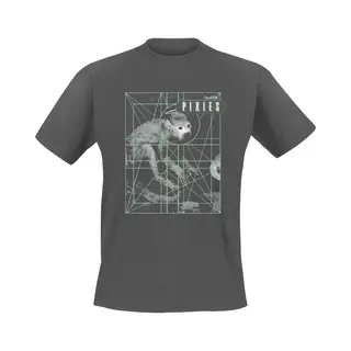 Pixies Monkey Grid T-Shirt Charcoal