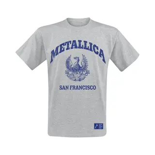 Metallica College Crest T-Shirt Grey