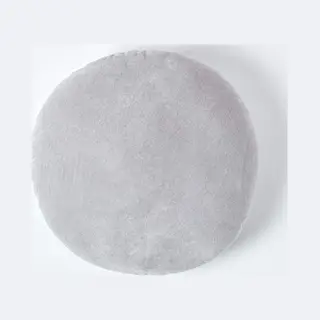 Homescapes Light Grey Round Velvet Cushion Super Soft Cotton Velvet Luxury Filled Scatter Cushion Thick Plain Silver Accent Throw Pillow For Sofa And
